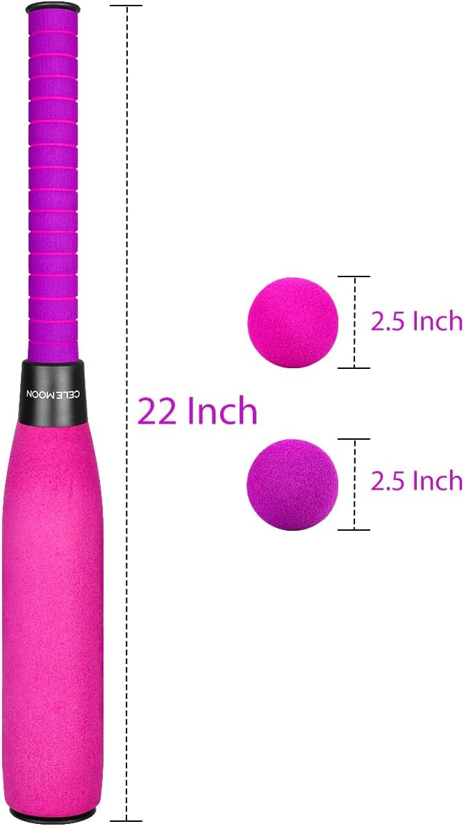 CELEMOON 22" Soft Kids Foam Baseball Bat Toys with Balls Gift for Children Toddlers Boys Girls Age 3-5-8 Outdoor Indoor Sport T Ball Game Playing - Image 4